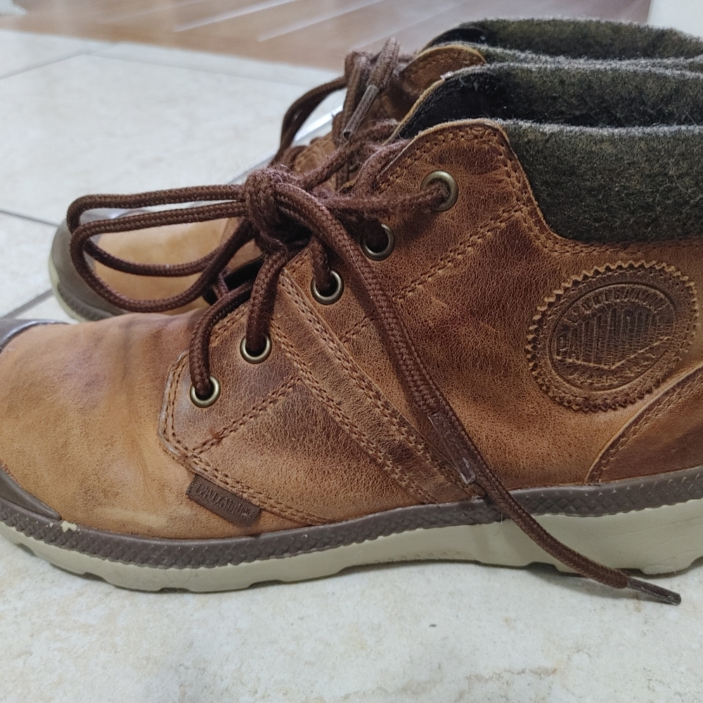 Palladium Brown Leather Boots